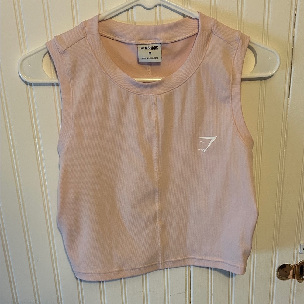 Gymshark Light Pink Cropped Tank Top
